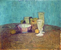 Nature morte sur fond vert