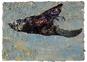 "Oiseau", 2010. 33 x 24 cm. Huile sur toile - Laget