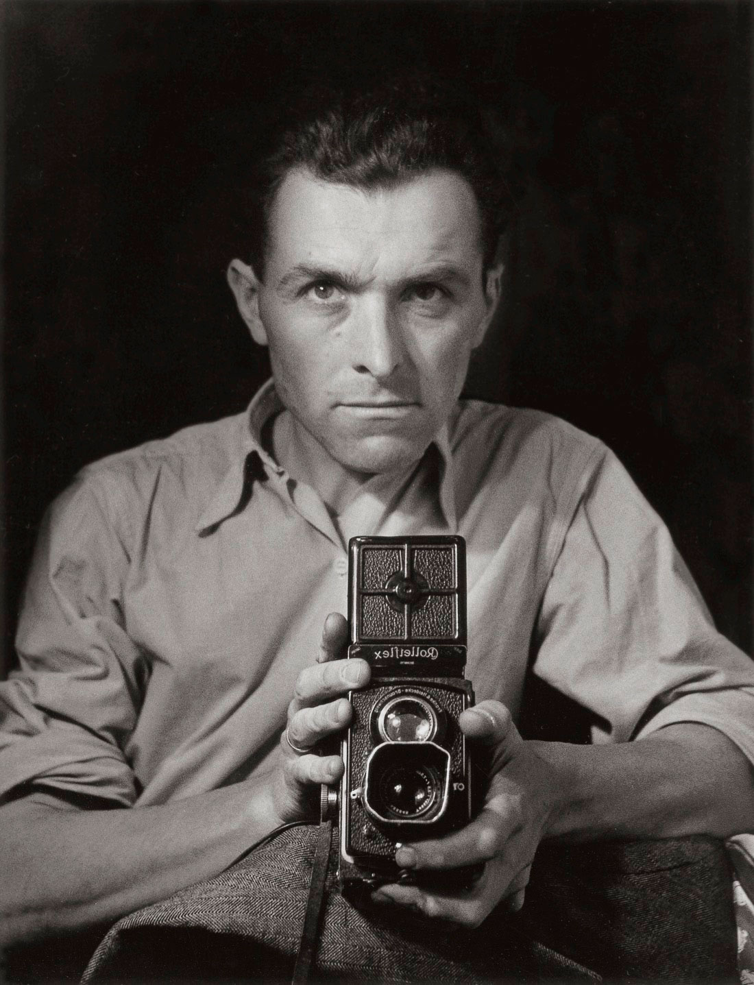 DOISNEAU Autoportrait Rolleiflex bis