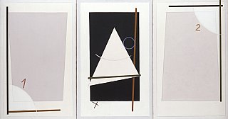 "Triptyque", 116 x 220 cm. 1995. Huile sur toile - Steinberg