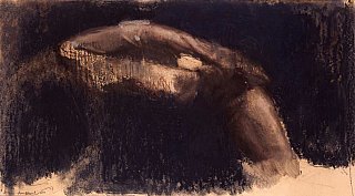 "La nuit", 49 x 89 cm. 2002. Pastel sur calque contrecollé sur carton - P-EDOUARD