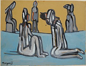 Robots, 1955. Gouache. 49 x 64 cm - maryan