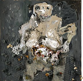 Implosion V, 2004. Peinture sur toile. 170 x 170 cm - REBEYROLLE