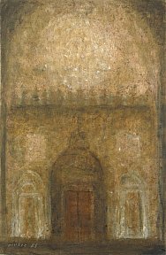 "Intérieur de cathédrale", 100 x 65 cm. 1985. Huile sur toile - MUSIC