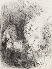 Deux nus, 1961. Fusain. 63 x 48 cm - Leroy
