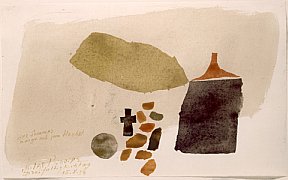 Le jour de la Toussaint, 1959. Aquarelle. 15,2 x 24,5 cm - bissier
