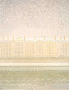 "Quai Bourbon enneigé", 92 x 73-cm. 1989. Huile-sur-toile - VALLS