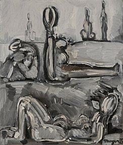 Sans titre, 1955. Huile sur toile. 55 x 46 cm - maryan