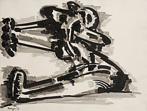 Sans titre, 1956. Gouache. 49 x 64 cm - maryan