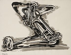 Sans titre,1956. Gouache. 49 x 64 cm - maryan