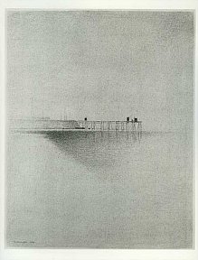 "En Gironde", 624 x 485 cm. 1984. Fusain - NORRMAN