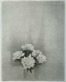 "Pivoines", 624 x 485 cm. 1985. Fusain - NORRMAN