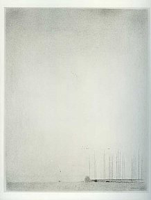 "Ciel lumineux", 624 x 485 cm. 1985. Fusain - NORRMAN