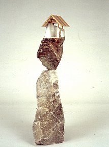 "Santuario", 107 degres. 1996. Marbre et bois - SUGIYAMA