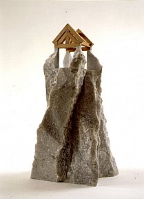 "Santuario", 108 degré. 1996. Marbre et bois - SUGIYAMA