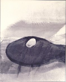 "Eveil", 995 x 85 cm.1999. Encre-sur-papier - gao