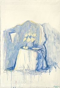 Bouquet de roses sur la table, 2013. 130 x 89 cm. Huile sur toile - truphemus
